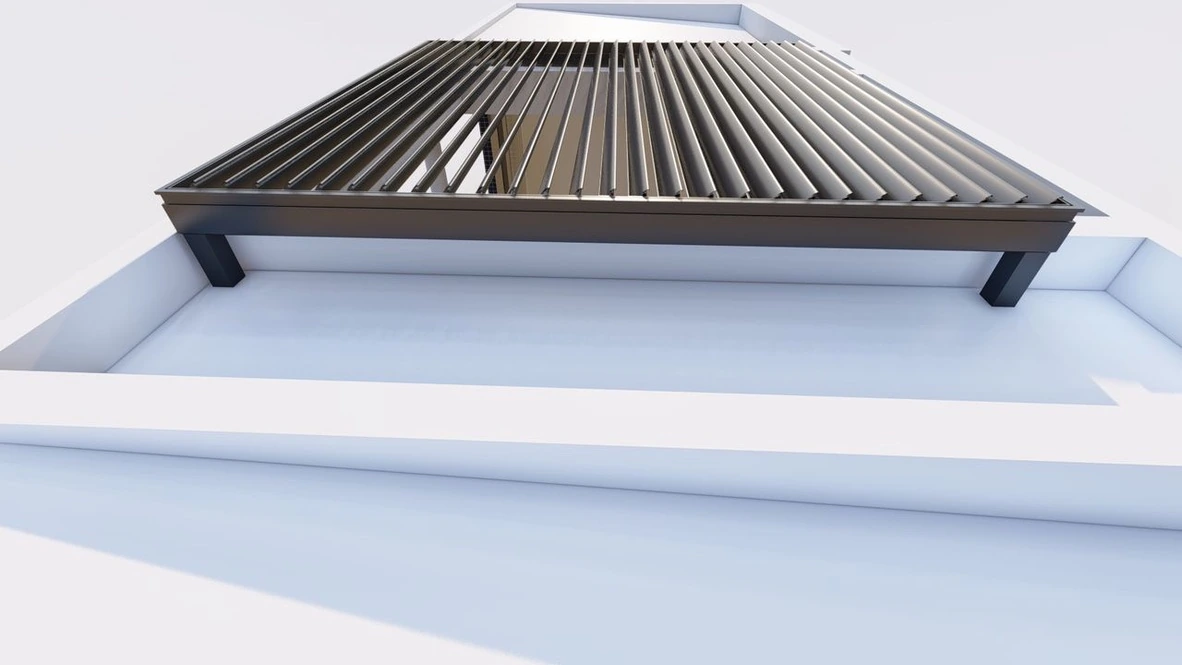 Open adjustable aluminium roof louvers by Protent Cyprus